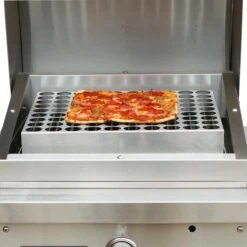 TEC Grills Patio FR Series Stainless Steel Pizza Rack -BBQ Haven Shop Tec Pizza Rack Stainless Steel PFRPIZZA full view
