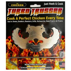 Turbo Trusser For Whole Chicken - Truss Poultry In Ovens, BBQ Smokers, BBQ Grills, Roasters, Rotisserie Kits, And Deep Fryers
