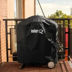 Weber Grills Premium Grill Cover For Q 100/1000 Or 200/2000 Series Gas Grills On Rolling Cart