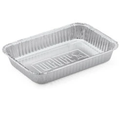 Weber Grills 8-Inch X 6-Inch Small Aluminum Drip Pan Liners For Spirit, Genesis, Genesis II/LX 200 And 300, And Q Gas Grills - 10 Pack 7 Weber Grills 8-Inch X 6-Inch Small Aluminum Drip Pan Liners For Spirit, Genesis, Genesis II/LX 200 And 300, And Q Gas Grills - 10 Pack -BBQ Haven Shop Weber Grills 8 Inch x 6 Inch Small Aluminum Drip Pan Liners for Spirit Genesis Genesis II LX 200 and 300 and Q Gas Grills 10 Pack 6415 Side View