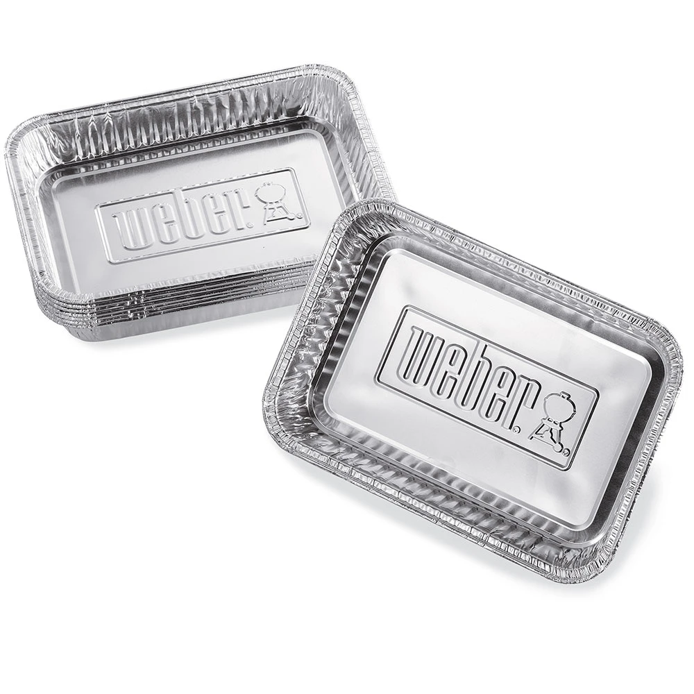 Weber Grills 8-Inch X 6-Inch Small Aluminum Drip Pan Liners For Spirit, Genesis, Genesis II/LX 200 And 300, And Q Gas Grills - 10 Pack 1 Weber Grills 8-Inch X 6-Inch Small Aluminum Drip Pan Liners For Spirit, Genesis, Genesis II/LX 200 And 300, And Q Gas Grills - 10 Pack