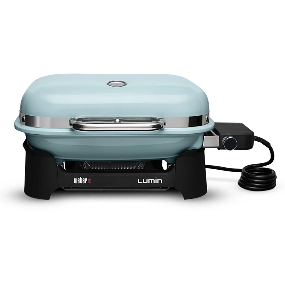 Weber Grills Lumin 1000 Compact 23-Inch 120V Portable Electric Grill - Light Blue 1 Weber Grills Lumin 1000 Compact 23-Inch 120V Portable Electric Grill - Light Blue