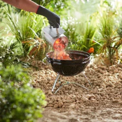 Weber Grills RapidFire Compact Aluminized Steel Charcoal Chimney -BBQ Haven Shop Weber Grills RapidFire Compact Aluminized Steel Charcoal Chimney 7447 Lifestyle Fire