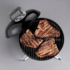 Weber Grills Smokey Joe 14-Inch Portable Charcoal Grill - Black -BBQ Haven Shop Weber Grills Smokey Joe 14 Inch Portable Charcoal Grill Black 10020 Steaks on Grill