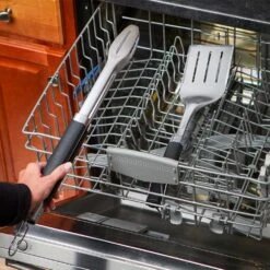 Weber Grills Precision Grill Tongs & Spatula -BBQ Haven Shop Weber Precision Grill Tongs Spatula dishwasher safe