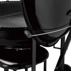Weber Grills Ranch Kettle 37-Inch Charcoal BBQ Grill - Black -BBQ Haven Shop Weber Ranch Kettle Charcoal Grill lid holder