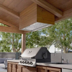 Zephyr Spruce 34-Inch Stainless Steel Outdoor Vent Hood Insert - 1200 CFM 5 Zephyr Spruce 34-Inch Stainless Steel Outdoor Vent Hood Insert - 1200 CFM -BBQ Haven Shop Zephyr Spruce 34 Inch Stainless Steel Outdoor Vent Hood Insert 1200 CFM Installed Lifestyle