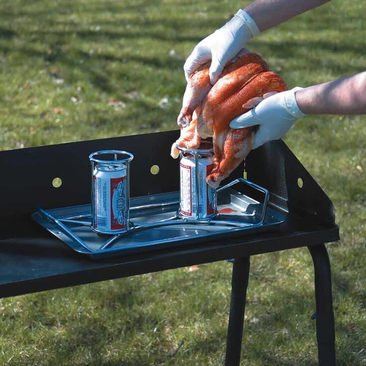 Camp Chef Twiins Double Beer Can Chicken Holders 2 Camp Chef Twiins Double Beer Can Chicken Holders - Image 2