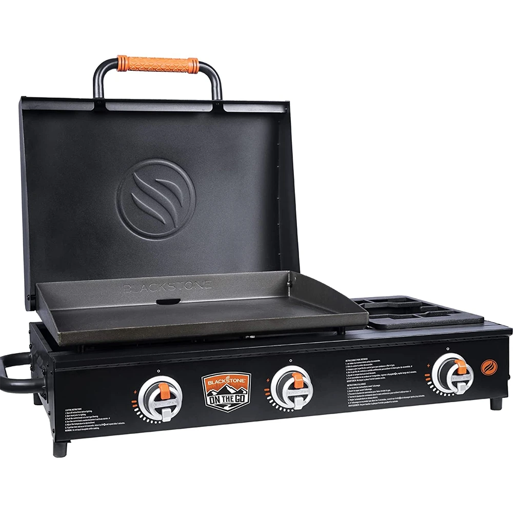 Blackstone Griddle On The Go 22-Inch 2-Burner Tabletop Propane Gas Commercial Style Flat Top Griddle Rangetop Combo With Hood 1 Blackstone Griddle On The Go 22-Inch 2-Burner Tabletop Propane Gas Commercial Style Flat Top Griddle Rangetop Combo With Hood
