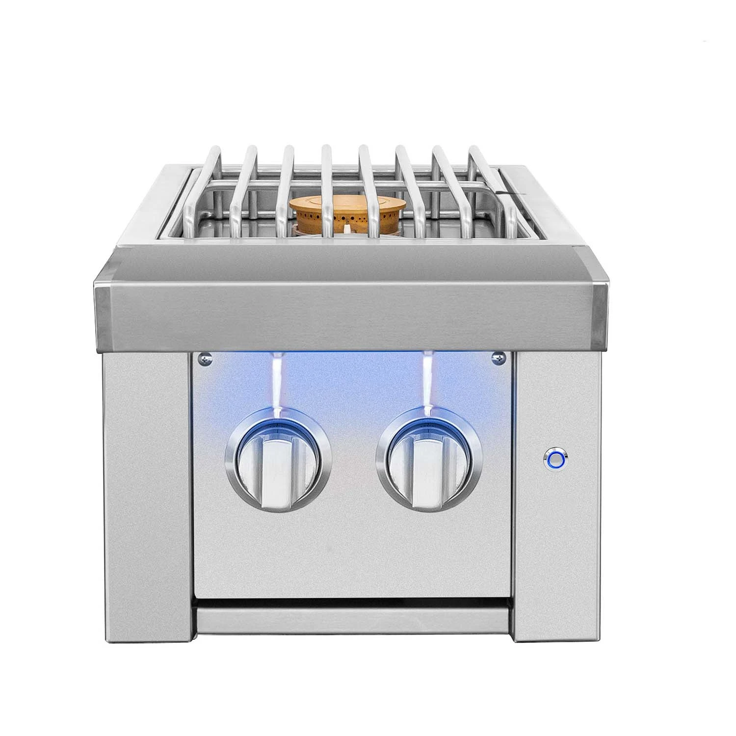 American Made Grills Estate 28,000 BTU Built-In Natural Gas Double Side Burner With Stainless Steel Lid 1 American Made Grills Estate 28,000 BTU Built-In Natural Gas Double Side Burner With Stainless Steel Lid