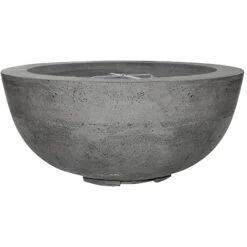 Prism Hardscapes Moderno 8 39-Inch 65,000 BTU Natural Gas Round Fire Pit Bowl - Pewter