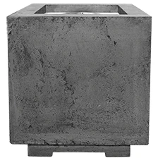 Prism Hardscapes Scatola 20-Inch Square 65,000 BTU Natural Gas Fire Pit Bowl - Pewter
