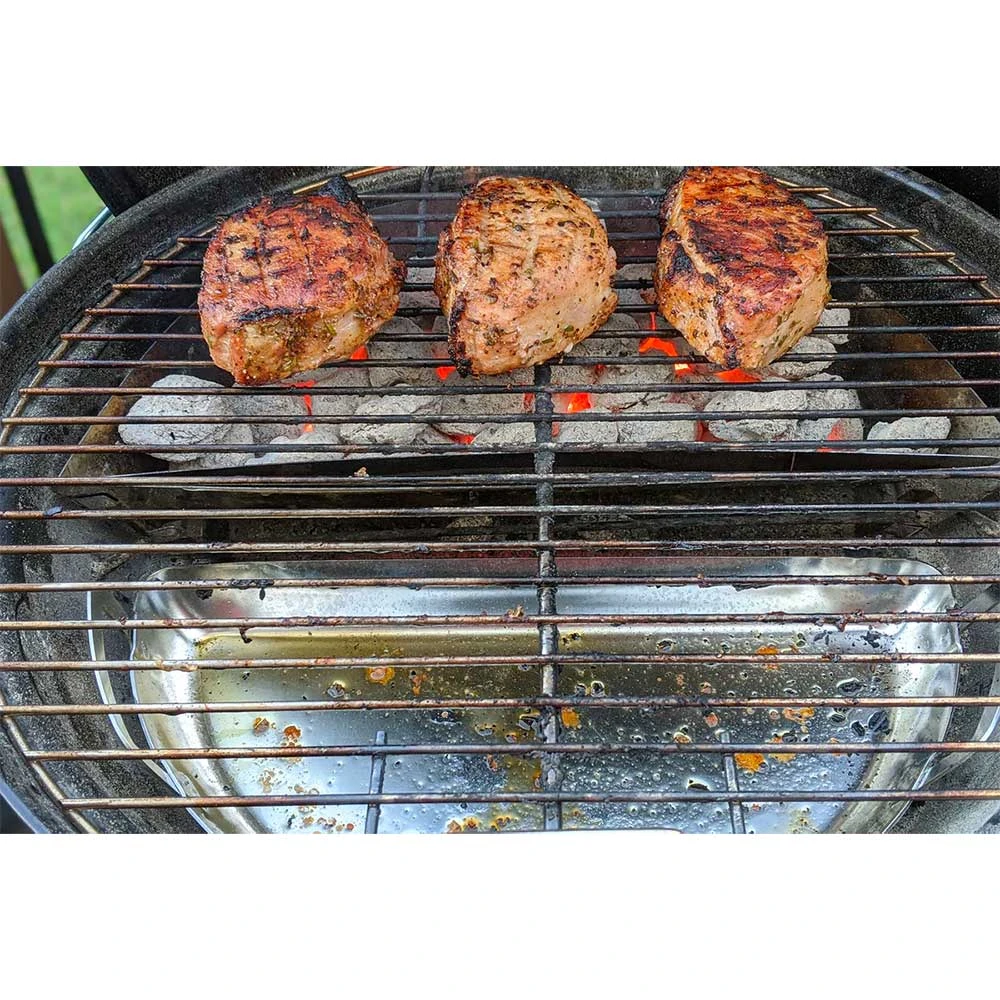 SNS Grills Mini Drip 'N Roast Pan Stainless - Fits Weber 18-Inch Kettle Grills 4 SNS Grills Mini Drip 'N Roast Pan Stainless - Fits Weber 18-Inch Kettle Grills - Image 4