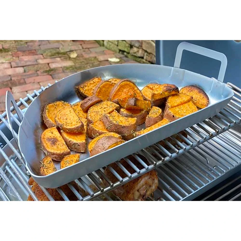 SNS Grills Mini Drip 'N Roast Pan Stainless - Fits Weber 18-Inch Kettle Grills 2 SNS Grills Mini Drip 'N Roast Pan Stainless - Fits Weber 18-Inch Kettle Grills - Image 2