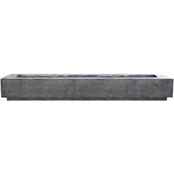 Prism Hardscapes Tavola 110 110-Inch 65,000 BTU Natural Gas Rectangular Fire Pit Table - Pewter