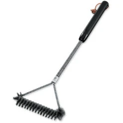 Weber Grills Original Stainless Steel 3-Sided Grill Brush With 21-Inch Handle