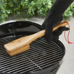 Weber Grills 12-inch Bamboo Grill Brush -BBQ Haven Shop weber bamboo grill brush lifestyle