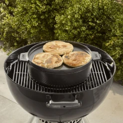 Weber Grills Dutch Oven Duo 7.25 Quart Cast Iron -BBQ Haven Shop weber dutch oven duo lifestyle 2