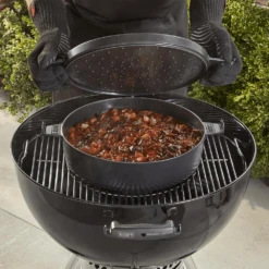 Weber Grills Dutch Oven Duo 7.25 Quart Cast Iron -BBQ Haven Shop weber dutch oven duo lifestyle 3