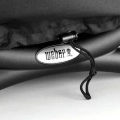 Weber Grills Grill Cover For Q 200 & 2000 Series Gas Grills -BBQ Haven Shop weber grill cover Q 100 and 1000 series top view drawstring detail